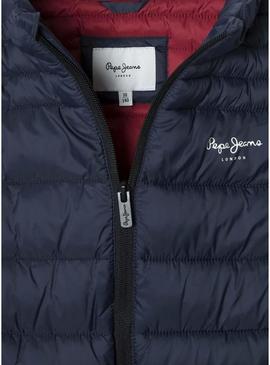 Colete acolchoado Pepe Jeans Ahron marinho para criança.