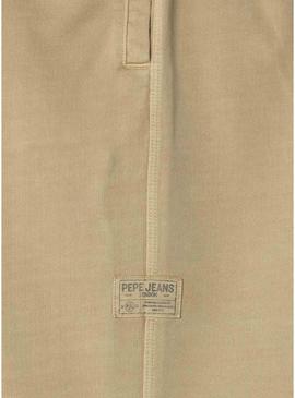 Calça Pepe Jeans Arthur Jogger tostada para criança.