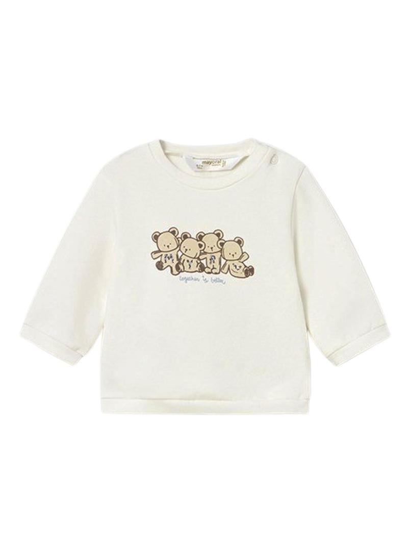 Conjunto de moletom Mayoral com colete estampado azul bebê