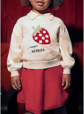 Conjunto Mayoral saia e suéter jacquard para menina