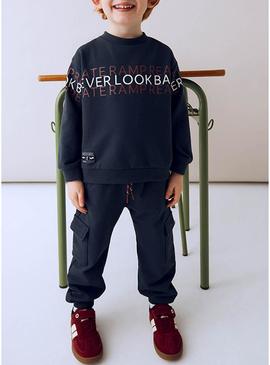 Conjunto de moletom Mayoral skate marinho para menino.