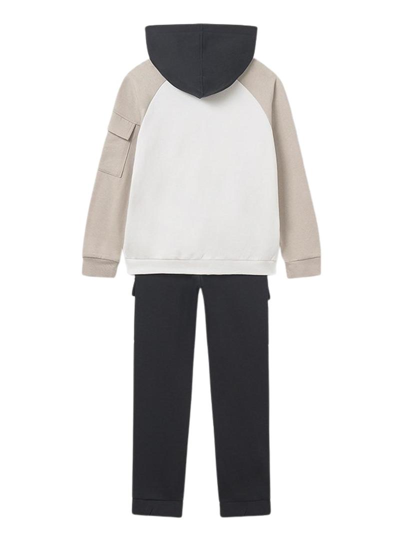 Conjunto de chándal Mayoral bloqueio preto para menino.