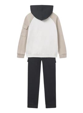 Conjunto de chándal Mayoral bloqueio preto para menino.