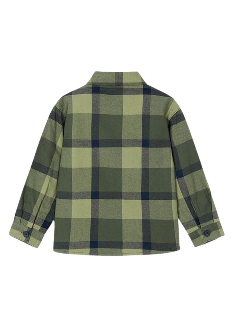 Camisa xadrez verde da Mayoral para menino.