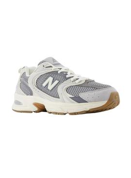 Sapatilhas New Balance 530 branco e cinza para mulher