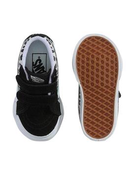 Tênis Vans Sk8-Mid Leopardo para menina pequena.