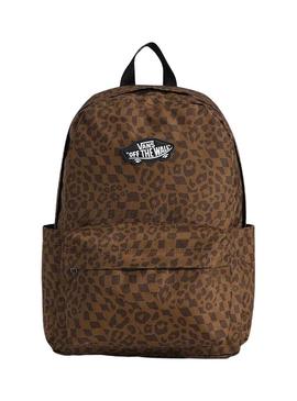 Mochila Vans Old Skool Grom leopardo para crianças.