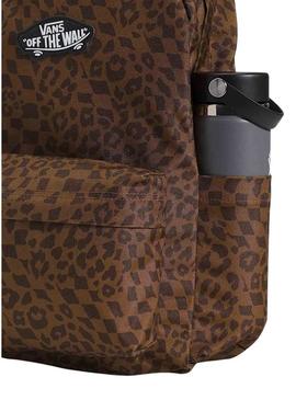 Mochila Vans Old Skool Grom leopardo para crianças.