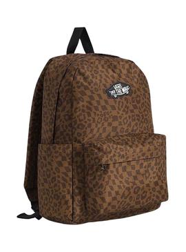 Mochila Vans Old Skool Grom leopardo para crianças.