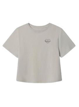 Camiseta Pepe Jeans Amanda logo coração para menina