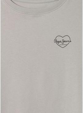 Camiseta Pepe Jeans Amanda logo coração para menina