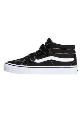 Tênis Vans Sk8 Mid preto Junior para crianças.