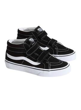 Tênis Vans Sk8 Mid preto Junior para crianças.