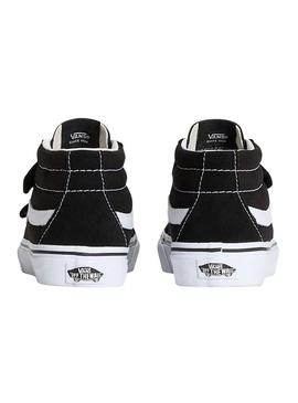 Tênis Vans Sk8 Mid preto Junior para crianças.