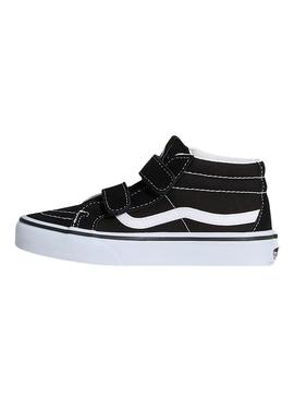 Sapatilhas Vans Sk8 Mid preto para crianças.