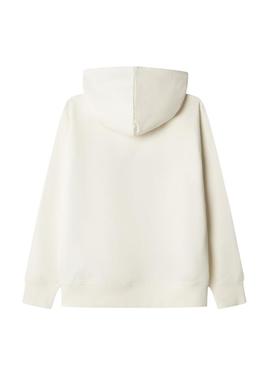 Moletom Pepe Jeans com capuz bege para crianças