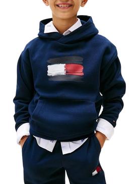 Moletom Tommy Hilfiger Flag Archive marinho criança.