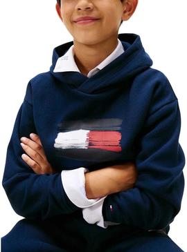 Moletom Tommy Hilfiger Flag Archive marinho criança.