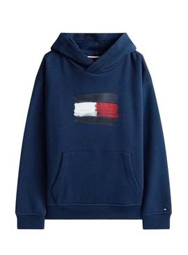 Moletom Tommy Hilfiger Flag Archive marinho criança.