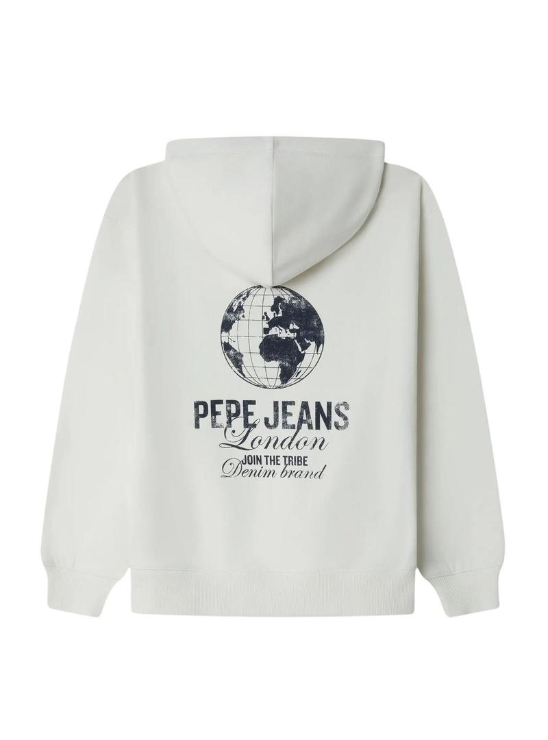 Camisola Pepe Jeans Iago bege para menino.