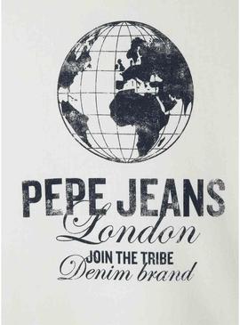 Camisola Pepe Jeans Iago bege para menino.