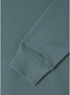 Moletom Pepe Jeans Art com capuz verde para crianças.