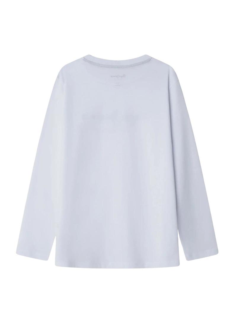 Camiseta Pepe Jeans New Herman logo branco infantil