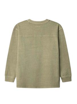Camisa Pepe Jeans Telmo verde para meninos.