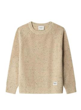 Camisola Pepe Jeans Pason tostado para menino.