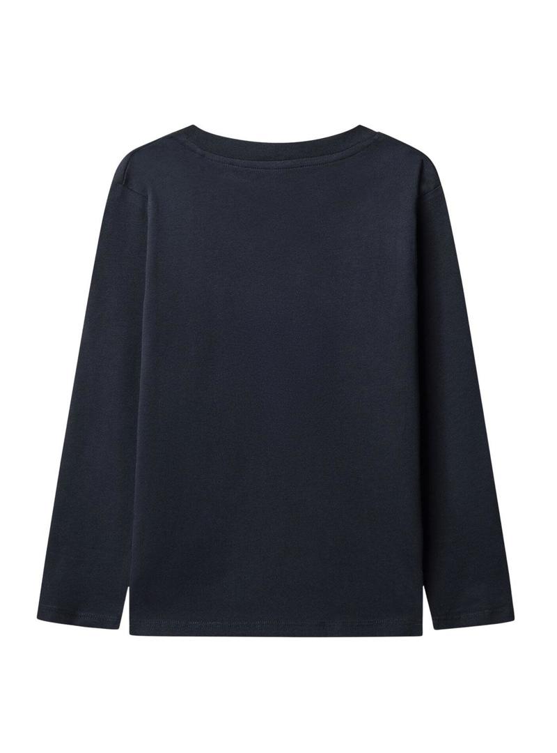 Camiseta Pepe Jeans New Herman logo marinho infantil