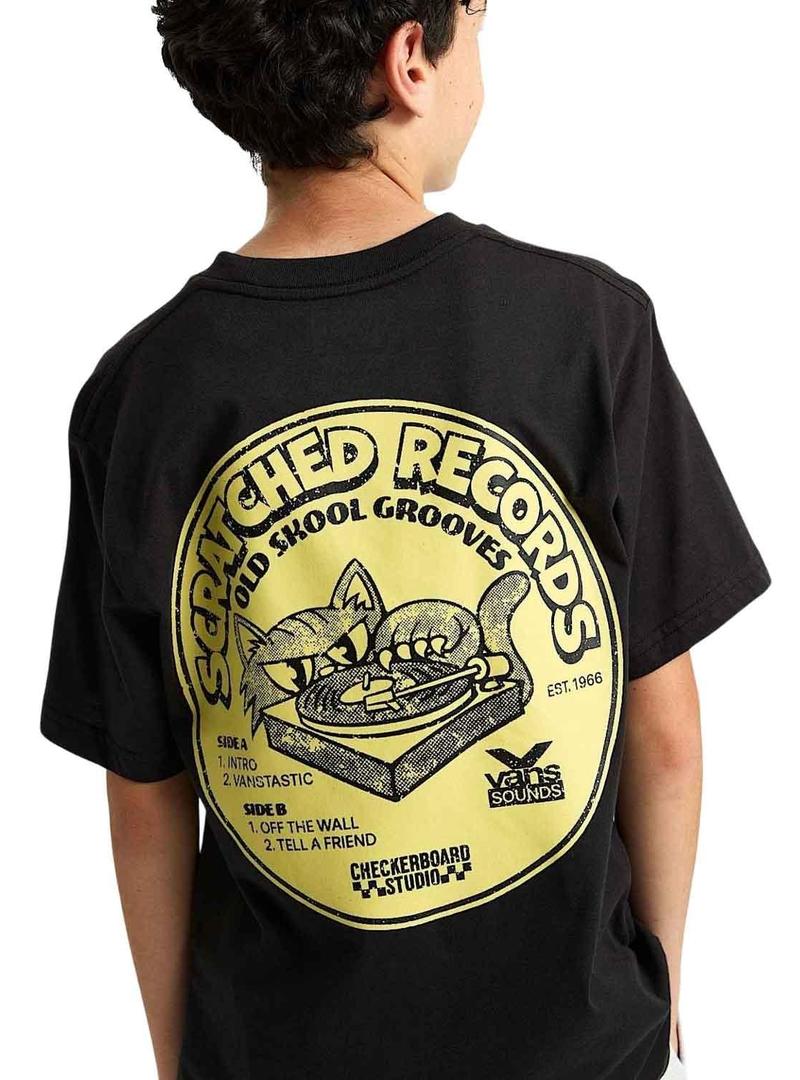 Camiseta Vans Riscada Registros preta para criança