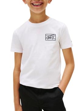 Camiseta Tommy Hilfiger Varsity logo branco criança
