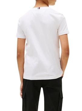 Camiseta Tommy Hilfiger Varsity logo branco criança