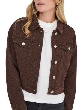 Jaqueta jeans Only Anlie estampa de animal granada