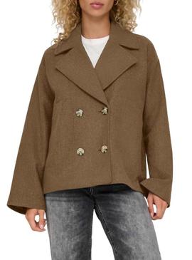 Casaco curto Only Nancy marrom para mulher