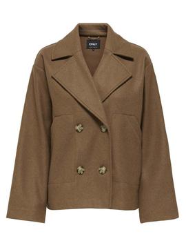 Casaco curto Only Nancy marrom para mulher