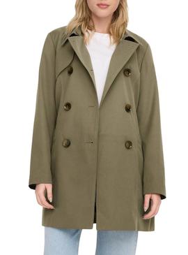 Trench Only Valerie verde para mulher.