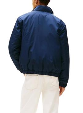 Jaqueta Tommy Jeans Essential Padded azul para homem.