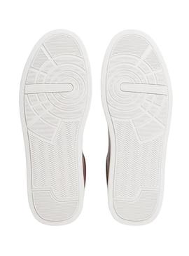 Chinelos Tommy Hilfiger Court marrom para homem.