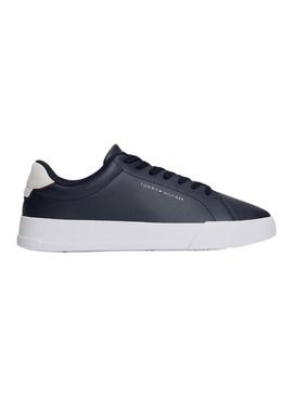 Sapatilhas Tommy Hilfiger Court azul marinho para homem.