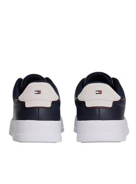 Sapatilhas Tommy Hilfiger Court azul marinho para homem.
