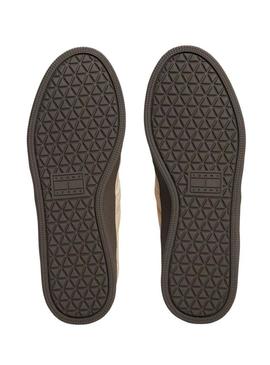 Sapatilhas Tommy Jeans Greenwich bege para mulher.