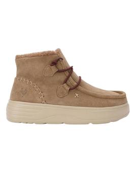 Botas Walkin Pitas Sydney em camelo para mulher.