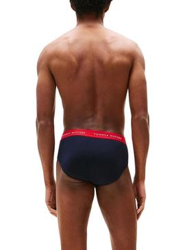 Conjunto Slip Tommy Hilfiger azul marinho para homem