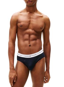 Conjunto Slip Tommy Hilfiger azul marinho para homem