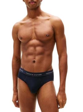 Conjunto Slip Tommy Hilfiger azul marinho para homem