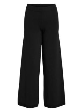Calça de malha preta Vila Visway para mulher.