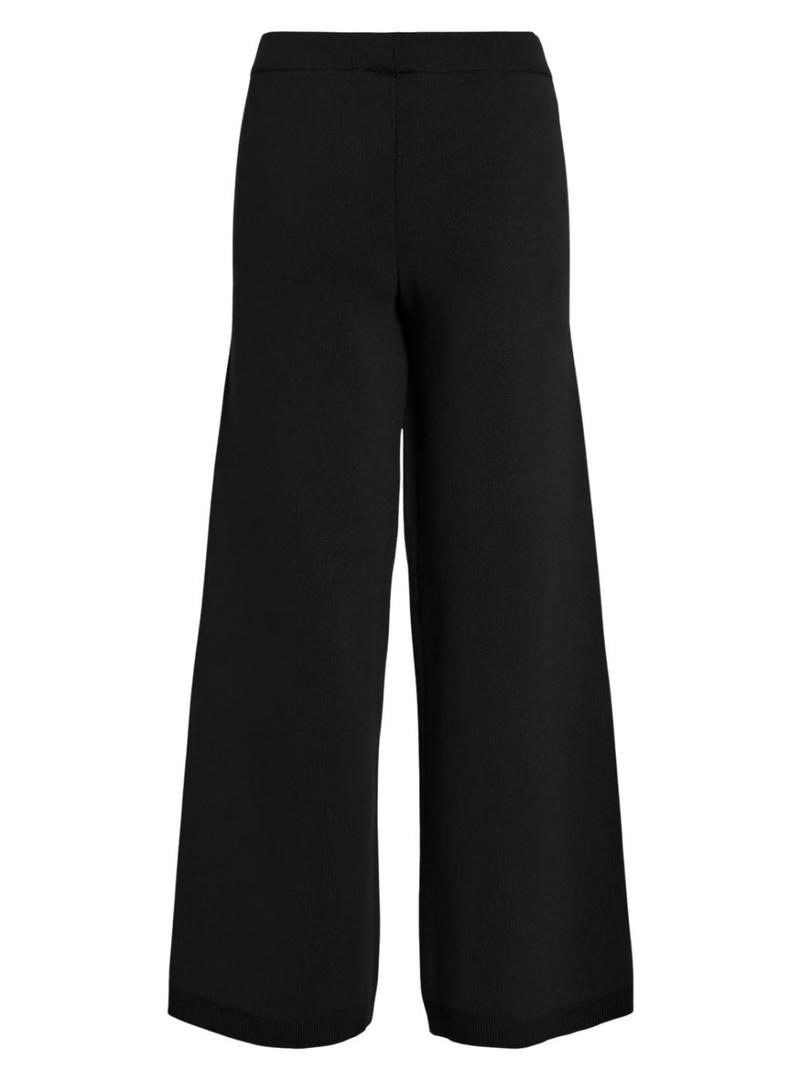 Calça de malha preta Vila Visway para mulher.