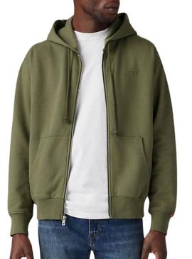Moletom Levis Full Zip verde para homens