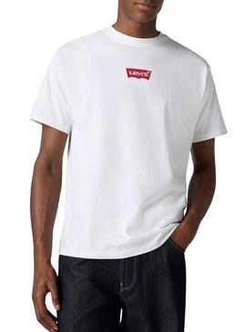 Camiseta Levis Vintage branca para homem.